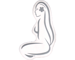 Stylized Hinano Tahiti Sticker Big Size - Silver