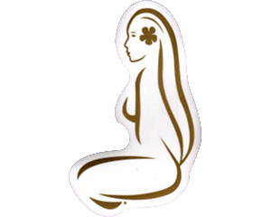 Stylized Hinano Tahiti Sticker Big Size - Gold