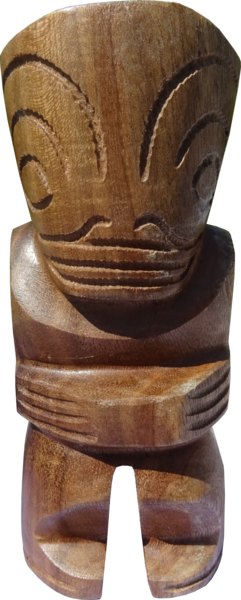 Tiki en bois sculpté